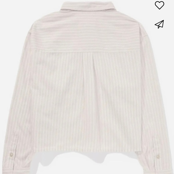 American Eagle AE Cropped Button-Up Shirt - Picture 4 of 7